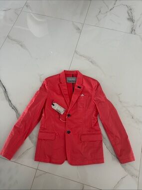 Cesare Paciotti Coral-Red Men's Casual Blazer